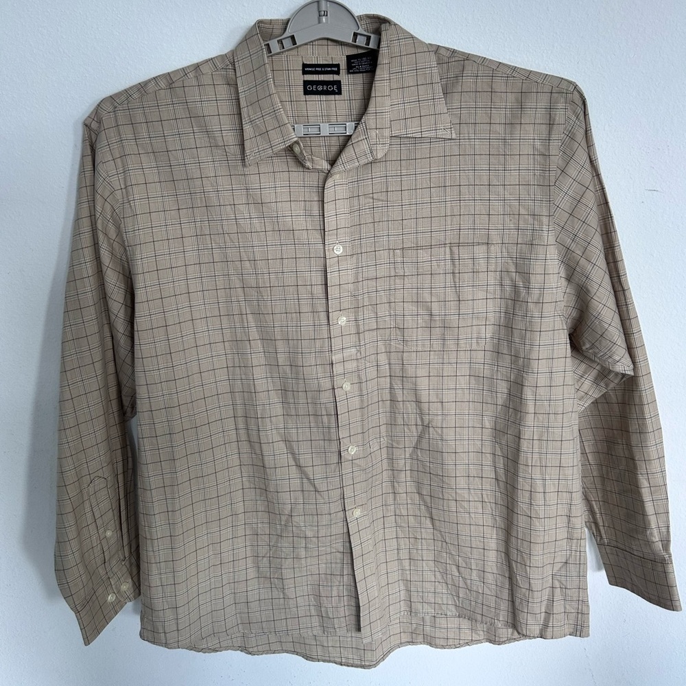 George Men’s Long Sleeve Button Down Dress Shirt

Size XL